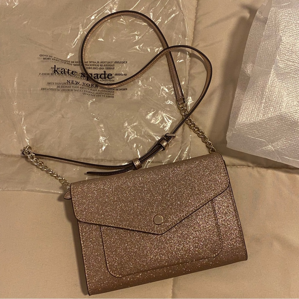 NWOT Kate Spade Rose Gold Crossbody